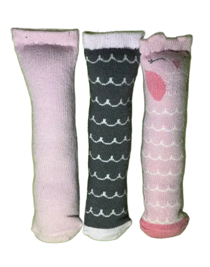 Large Pink/Girls SockNip 3-Pack