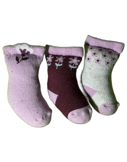 Small Girly/Pink SockNip 3-Pack