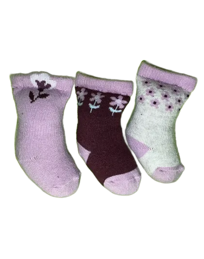 Small Girly/Pink SockNip 3-Pack