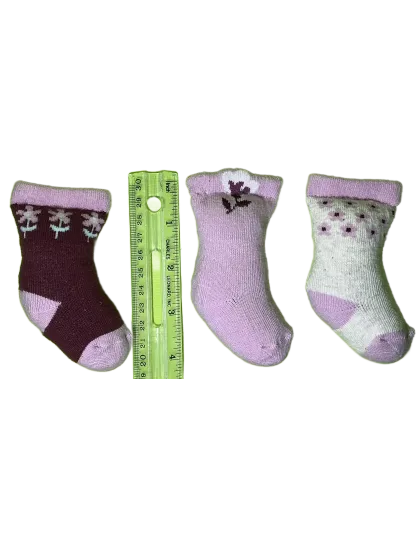 Small Girly/Pink SockNip 3-Pack
